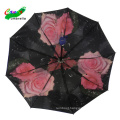 3 fold automatic flower print inside best umbrella for wind